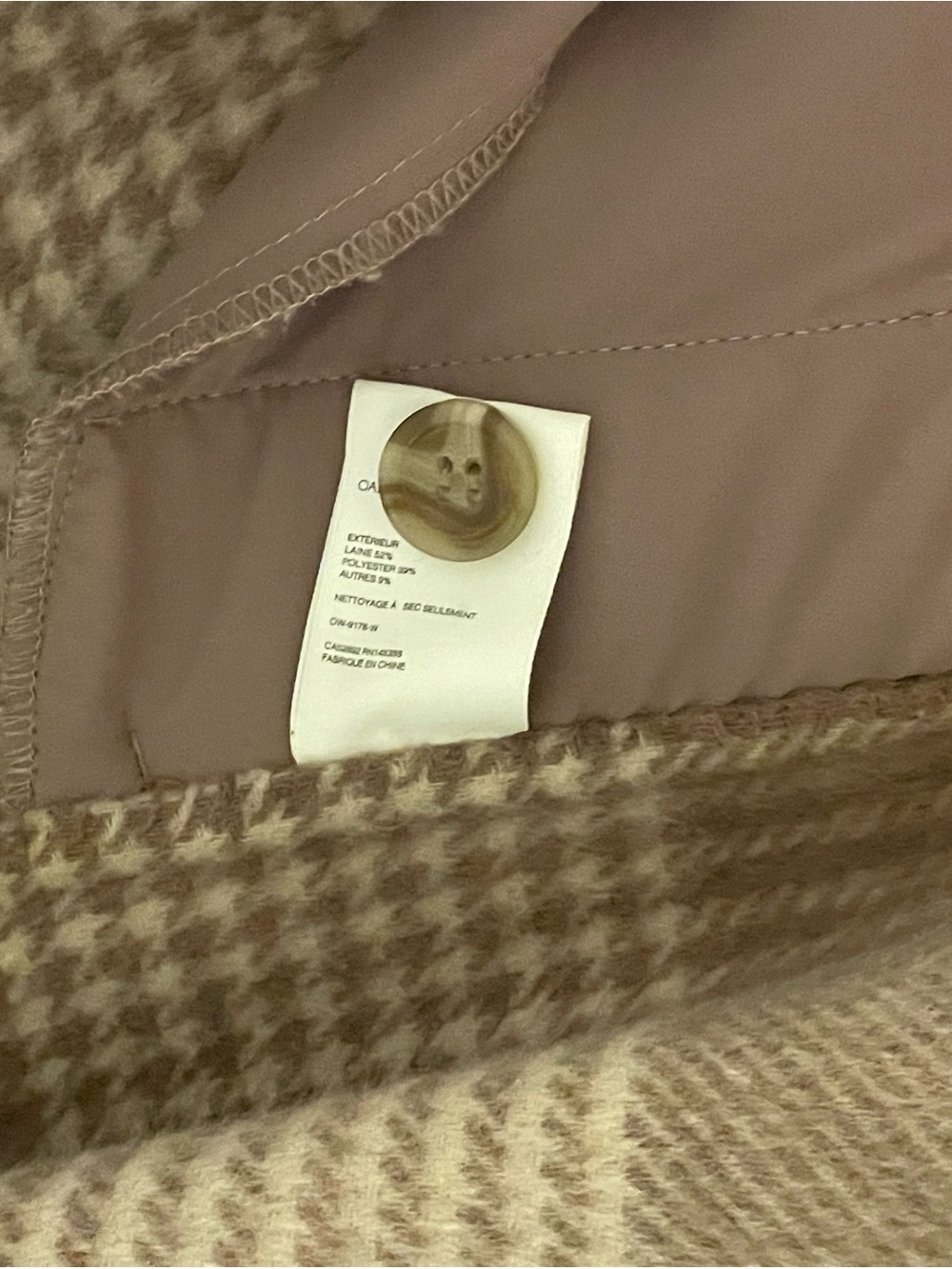 OAK + FORT Taupe Plaid Utility Shacket - Picture 6 of 14